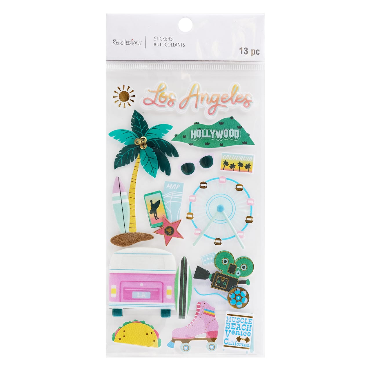 12 Pack: Los Angeles Stickers by Recollections™